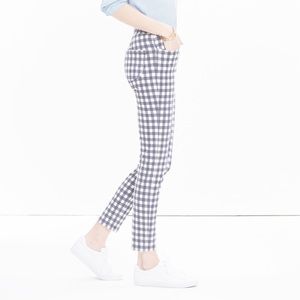 9" High-rise Skinny Crop Jeans: Gingham Edition